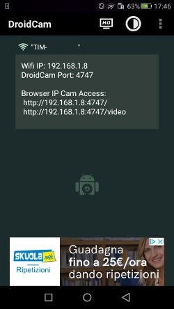 Schermata App DroidCam sullo smartphone.jpg